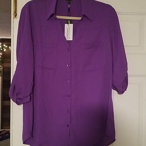 Express portofino purple blouse